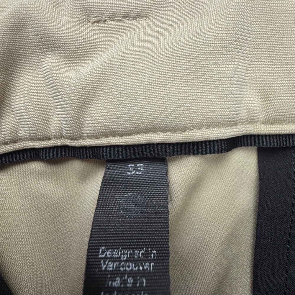 Lululemon Commission Pant Mens 33 Tan Khaki Warpstreme Chino Trousers Slim Fit - Picture 4 of 9